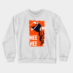 Hee Hee - Icon Silhouette - Orange Backdrop - Pop Music Crewneck Sweatshirt